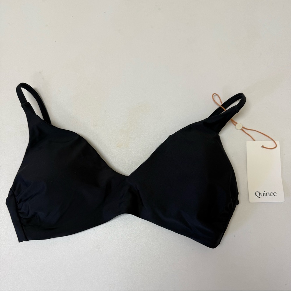 Quince Black Bikini Top